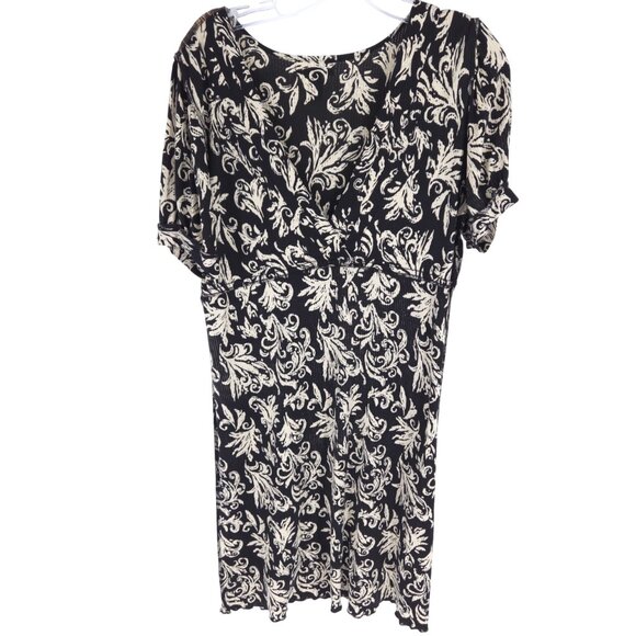 Anthropologie Maple Filigree Damask Silk Dress Empire Flowy Comfy Boho M - Picture 11 of 16